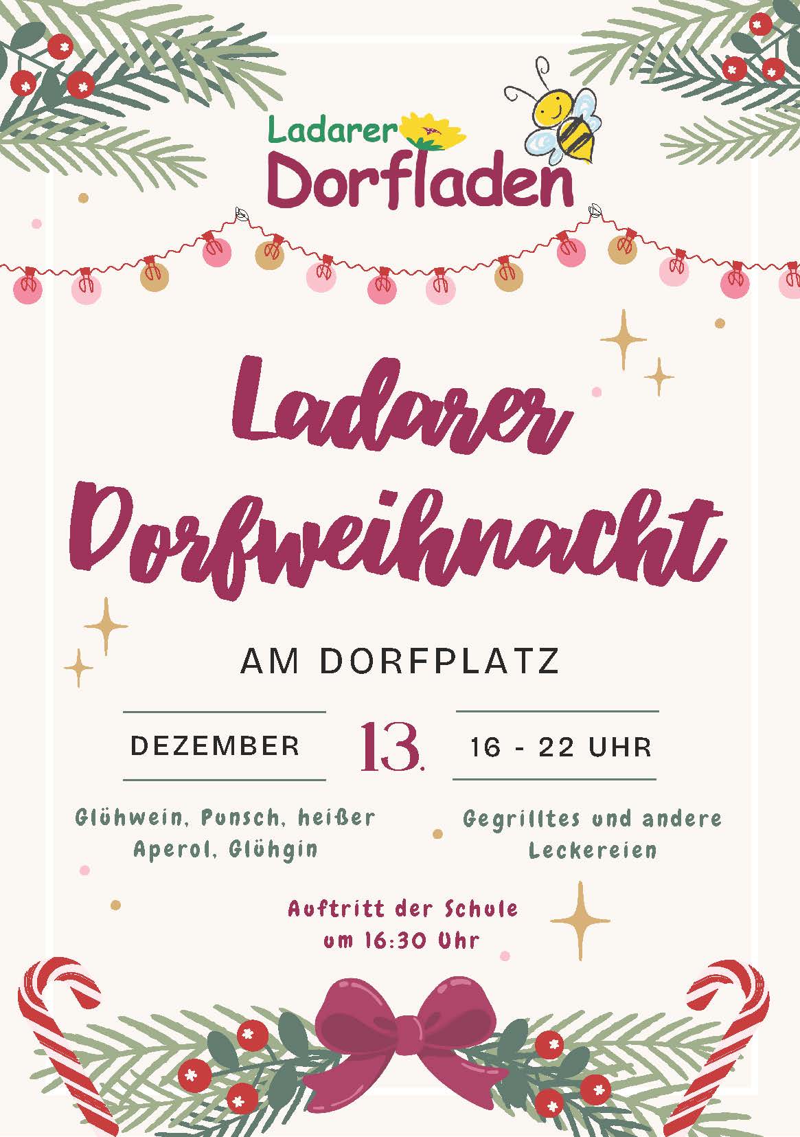 Flyer Ladarer Dorfweihnacht 2025