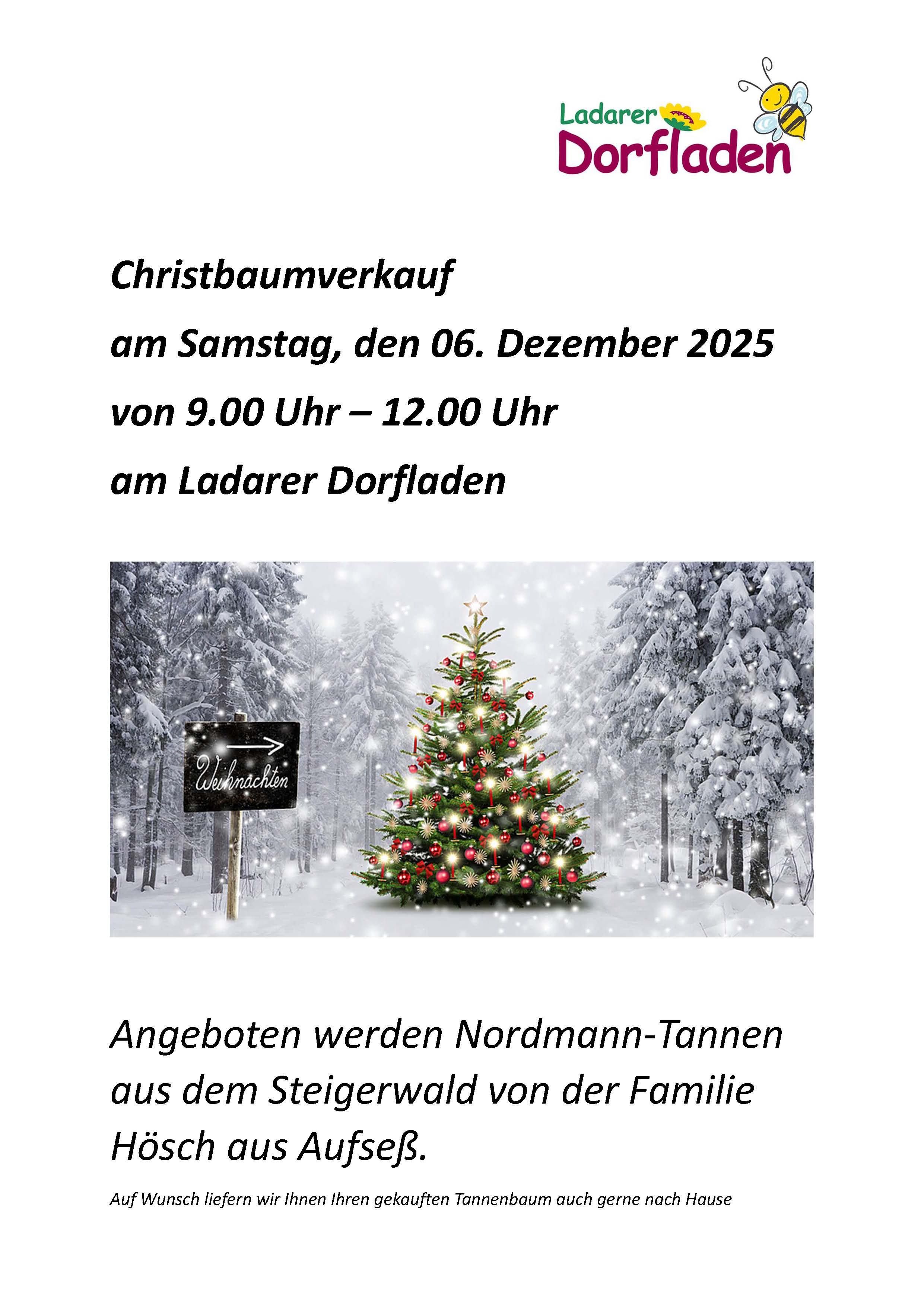 Christbaumverkauf 2025